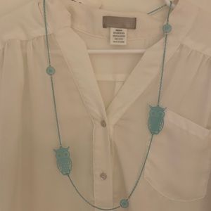 Owl Turquoise Necklace! Cute cute cute!